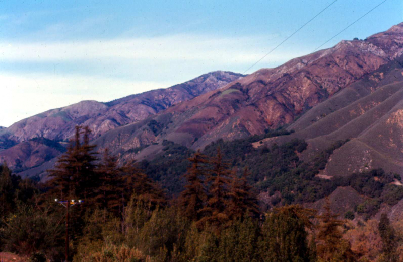 Big Sur, Mountain side after Aug. 1972 Molera wildfire