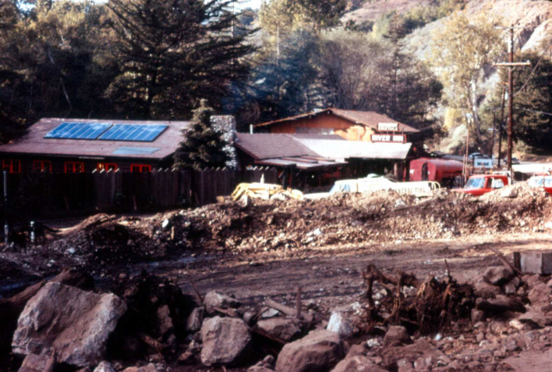 Big Sur, River Inn after mudslide - Nov. 1972