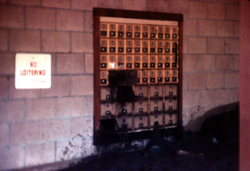 Big Sur, Post office (mud mail!) after mud slide - Nov. 1972