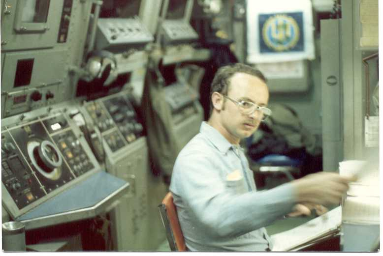 J.J. HARD AT WORK INSIDE MCCLOY'S TASS VAN