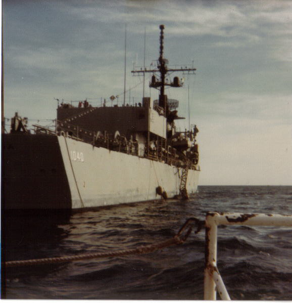 USS Garcia anchored off Cannes, France  80-81 Med